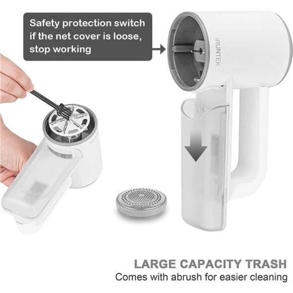 Rechargeable Fabric Shaver, Electric Commercial Lint Remover with LED Display - Picture 6 of 7